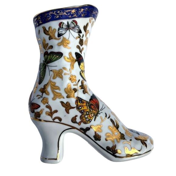 Formalities Baum Bros Porcelain Shoe Hand Painted Floral Victorian Collectible - Picture 1 of 16